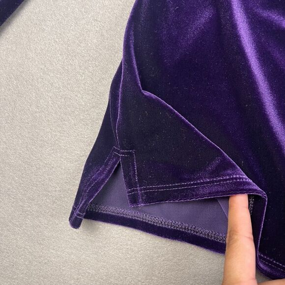NWT J.Jill Velvet Royal Purple Top Plus Size 3X Long Sleeves Stretch - Picture 4 of 10
